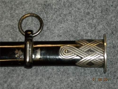 SS NCO Sword with scabbard and wool bag