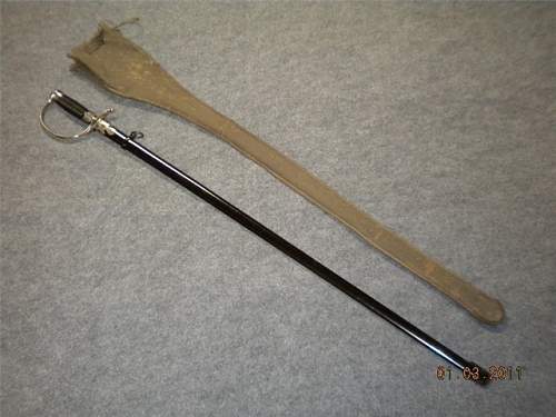 SS NCO Sword with scabbard and wool bag