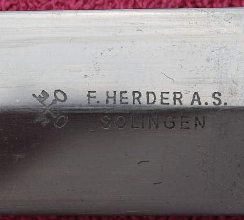 Transitional SS Dagger F. Herder S.A. Solingen