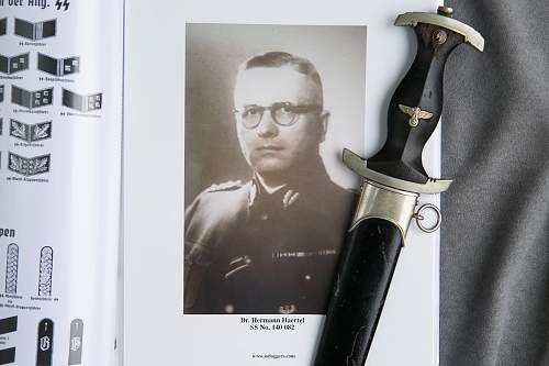 The dagger of SS Brigadeführer Dr. Hermann Haertel