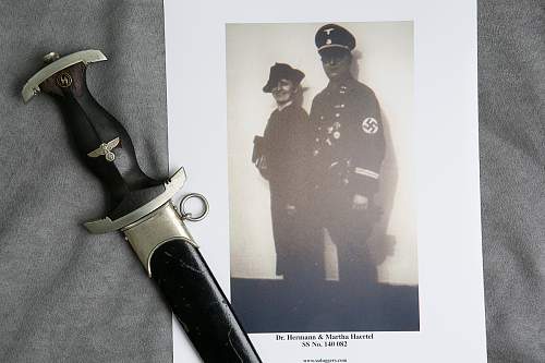 The dagger of SS Brigadeführer Dr. Hermann Haertel