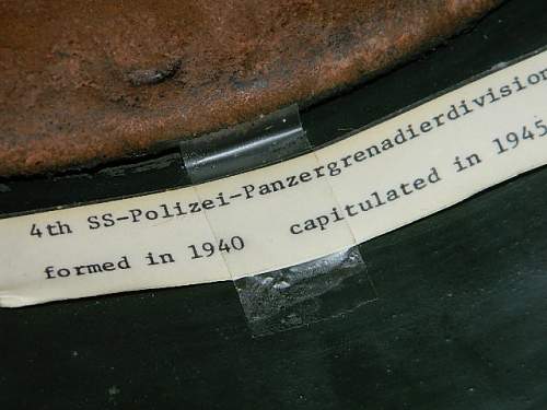 4th SS Polizei Panzergrenadier Division Deouble Decal Helmet; Need Help to see if its real..