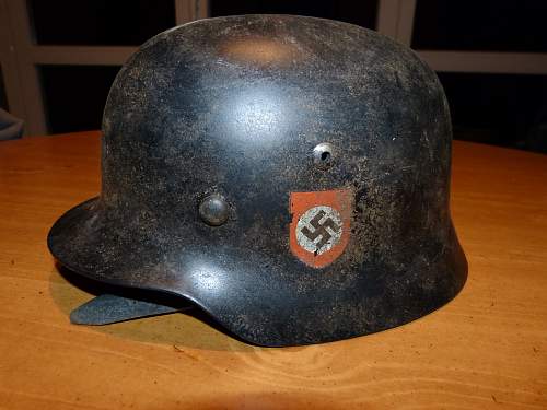 Need Help  -  SS helmet i picked up at a flea market in Belgium.  Assuming it is a fake.  Thanks