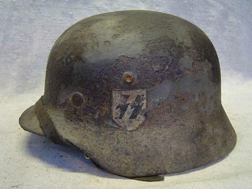 Some of the SS bunker dug helmets