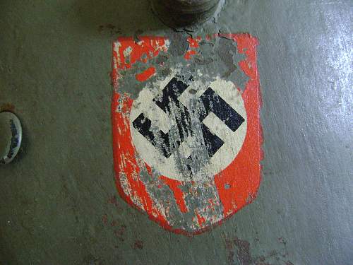 Help in identification and authenticity. SS and swastika green helmet