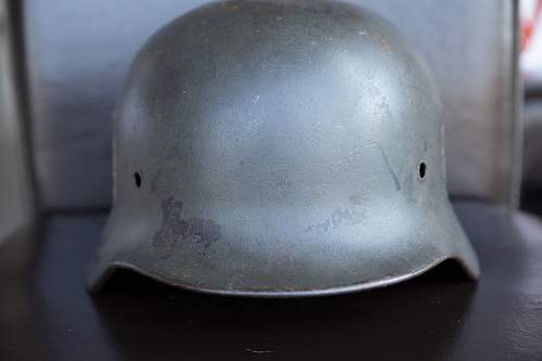 Quist M40 DD Feldgendarmerie Helmet. Interesting Serial!