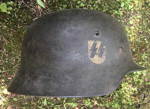 German helmet ss DD M35 - number: ET64 - 3504