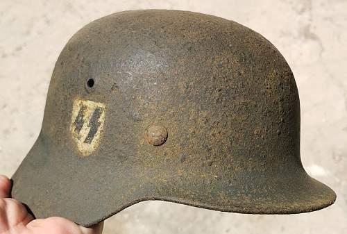 Ss helmet from the battle of Pskov need help fake decal or real