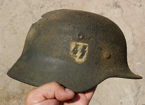 Ss helmet from the battle of Pskov need help fake decal or real