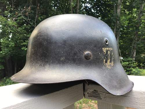 M42 DOUBLE RUNIC SS HELMET - EF68 - Lot # 1592