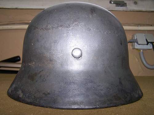 SS M 35 EF named and researched steel helmet