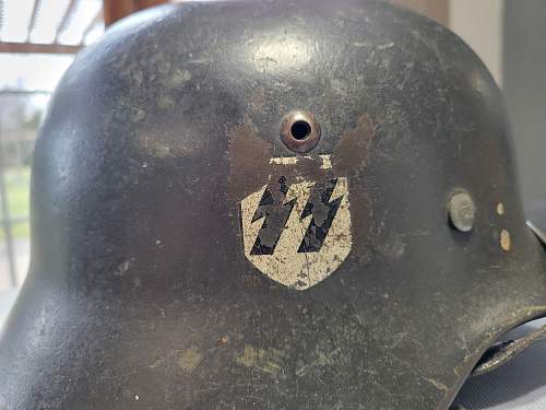 1935 WAFFEN SS &quot;DOUBLE DECAL&quot; M 35 Helmet!