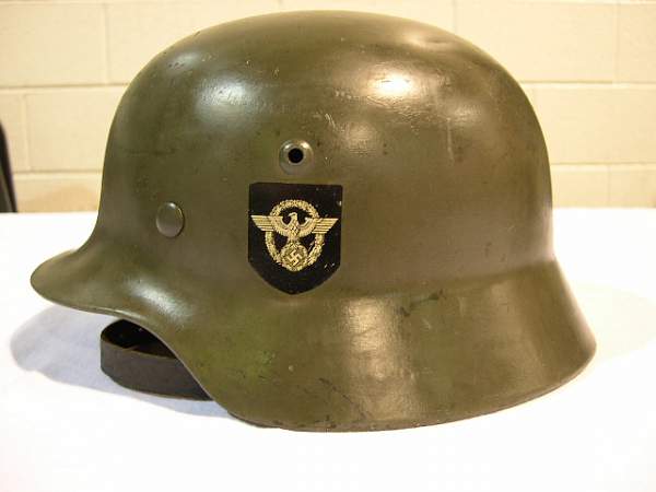 Double Decal Police helmet and SS cover