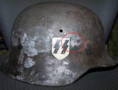 Double decal M40 4th SS Polizei Division helmet