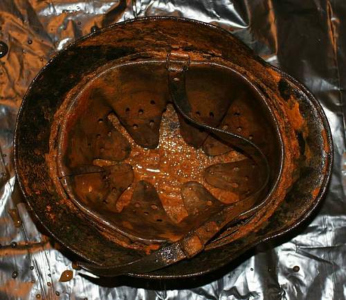 SS Steel helmets found in the bunker