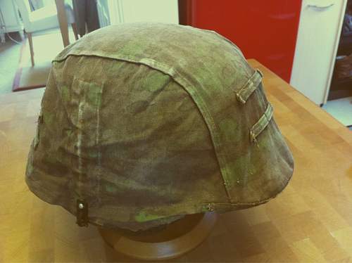 Real Waffen SS camo helmet cover?