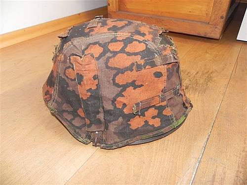 Waffen SS oak leaf helmet cover