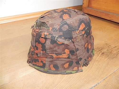 Waffen SS oak leaf helmet cover