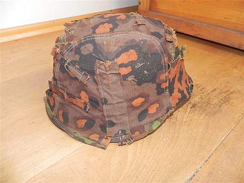 Waffen SS oak leaf helmet cover