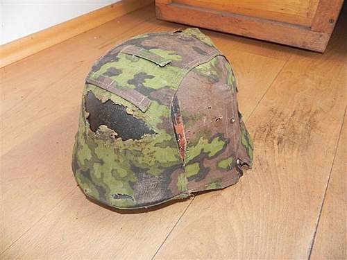 Waffen SS oak leaf helmet cover