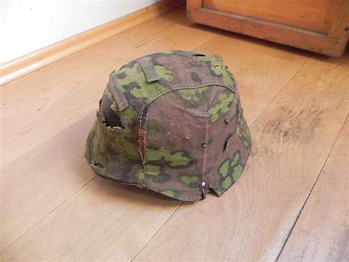 Waffen SS oak leaf helmet cover