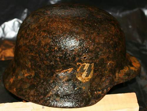 Some of the SS bunker dug helmets