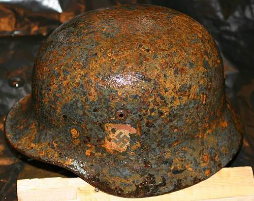 Some of the SS bunker dug helmets