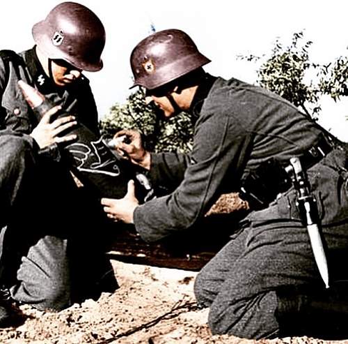 Wartime photos of SS helmets!