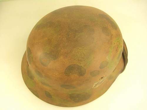 SS M40 SD Helmet with Waffen SS DOT Pattern Camouflage