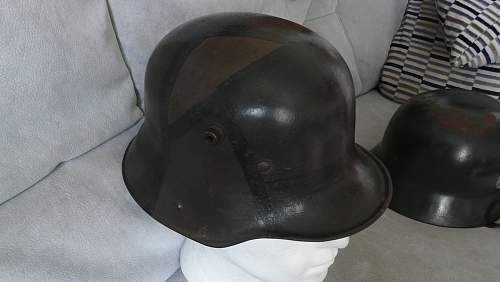 Quist SS Helmet + WW1 Camouflage Helmet ??