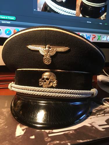 SS cap eagles and skulls