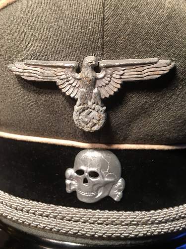 SS cap eagles and skulls