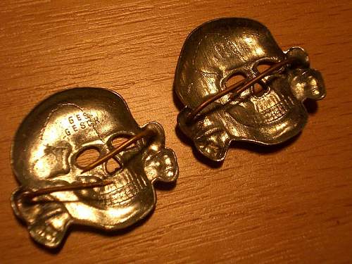 Ss skull cap badge. SS 373/43 marked