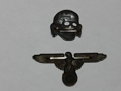 SS Visor Cap Eagle and Skull