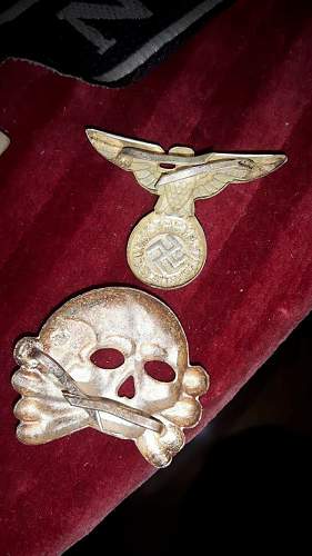 Early SS cap eagle and skull