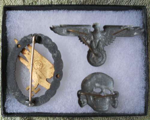 ss skull and eagle + FJ paratroopers badge