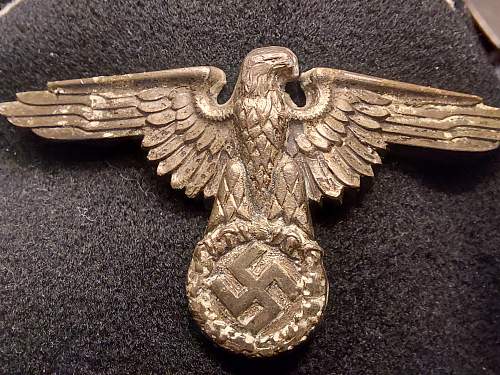 Black officers SS cap eagle and skull