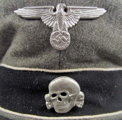 SS Adler and Totenkopf on a black A-SS visor
