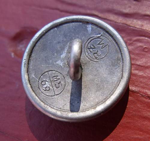 SS Totenkopf Button RZM M5/69