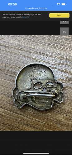 SS skull cap badge - RZM 499/41 real or fake?