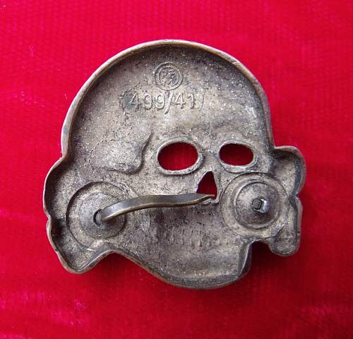 SS skull cap badge - RZM 499/41 real or fake?