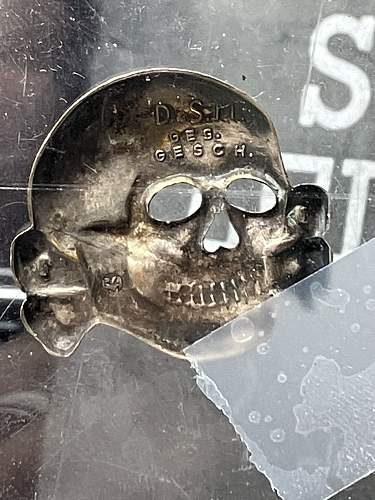 D&amp;S Marked Totenkopf Hat Insignia