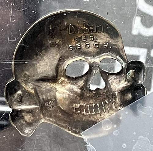 D&amp;S Marked Totenkopf Hat Insignia