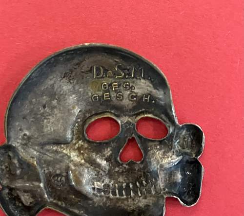 D&amp;S Marked Totenkopf Hat Insignia