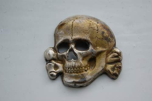 RZM M1/52 Totenkopf cap skull with a story