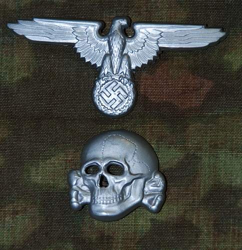 SS cap eagles and skulls