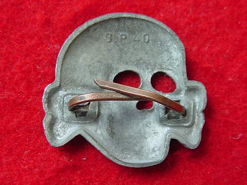 Rare SS skull marked S.P. 40