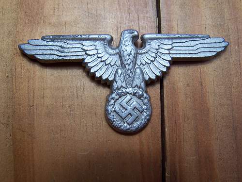 SS insignia set, Assmann eagle and 3 edge prong skull