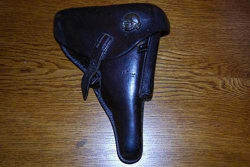 Deschler Totenkopf on P08 Luger holster