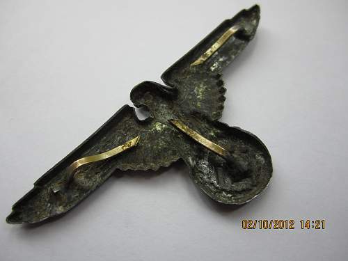 Unmarked SS cap eagle